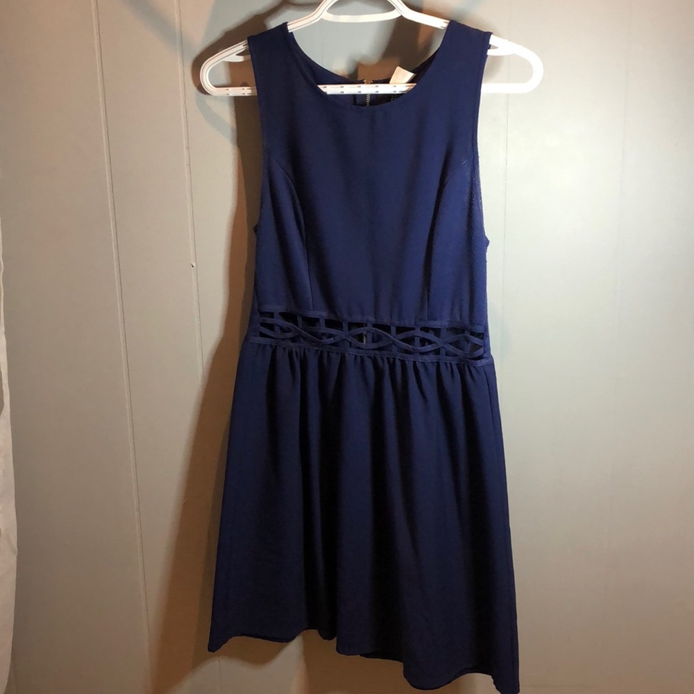 High scoop neck dress